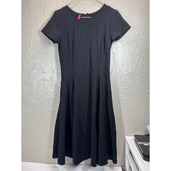 Ruby Ribbon Fit N Flare Skater Dress Black Built in Shapewear Size Small - Picture 1 of 6